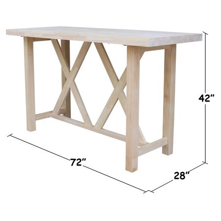 International Concepts Bar Height Table - For Stools With 30 in. Seat Height T-7228-42